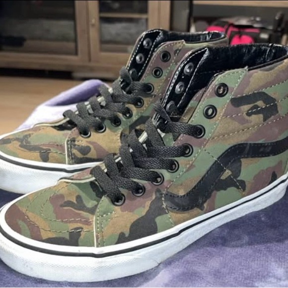 Vans Shoes - Vans Camouflage High-Top Sneakers